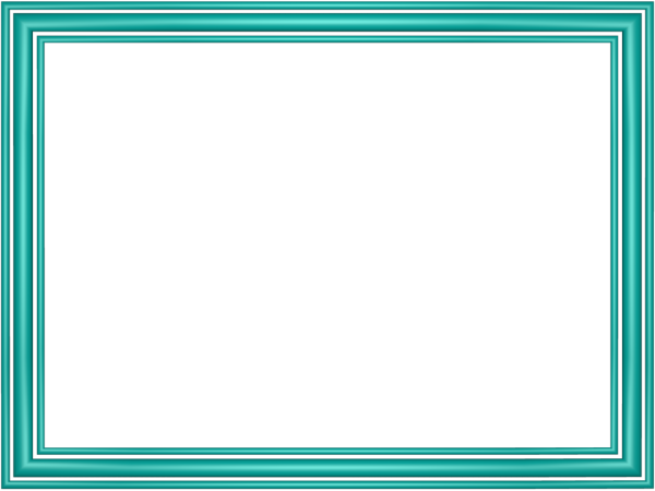 Aqua Elegant 3 Separate Bands Rectangular Powerpoint Border | 3D Borders