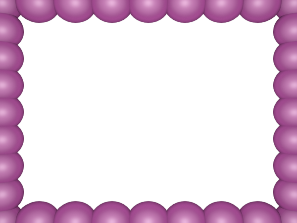 Pink Purple Bubbly Pearls Rectangular Powerpoint Border | 3D Borders