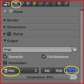 Blender Cycles - Selecting png format and RGBA to support Alpha Channel