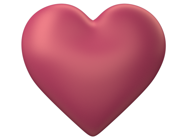 Peach 3d Love Heart with Transparent Background - Valentine Clip-art