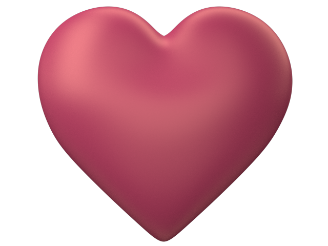 pink heart with transparent background