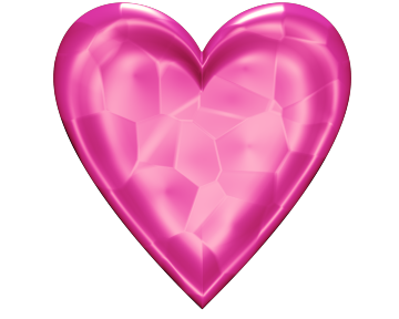 Bright Pink Valentine Heart Transparent Background