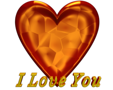 3d Text I Love You Red Valentine Heart Clip art