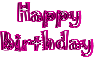 Magenta Happy Birthday Jokerman Font Clip Art Uv Associates