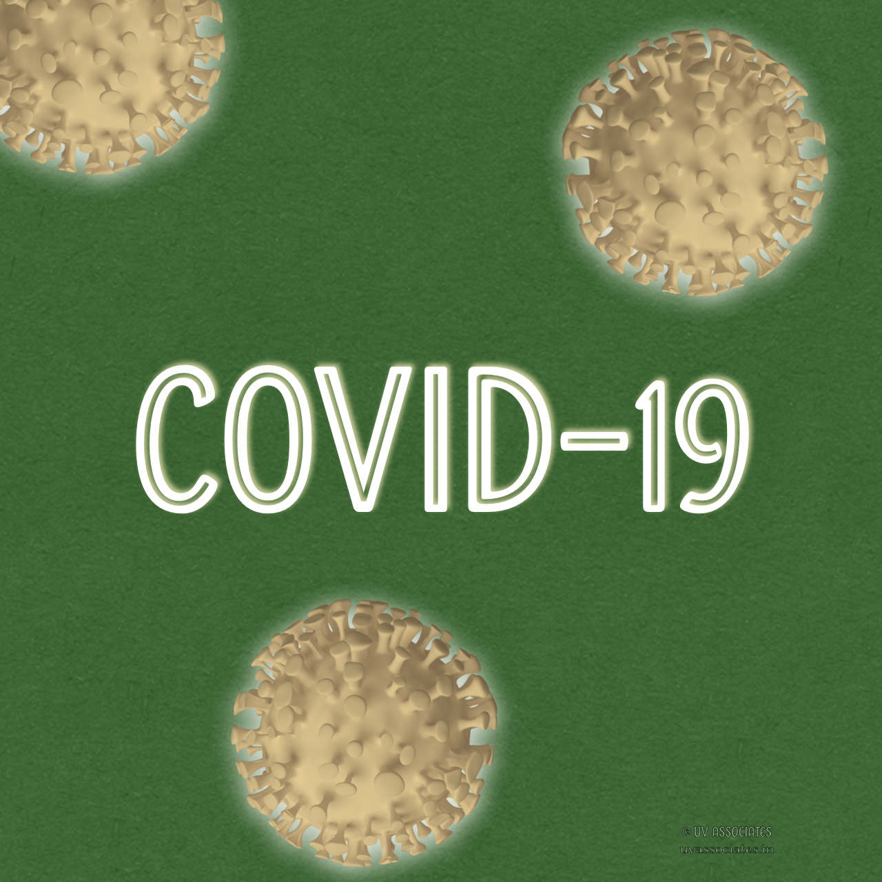 Green Background Pale Coronavirus 3d render