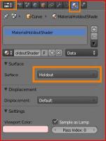 Blender 3d Cycles - Selecting the holdout shader