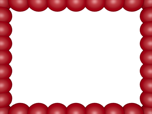 Bubbly Pearls Border in Red Pink color, Rectangular perfect for Powerpoint