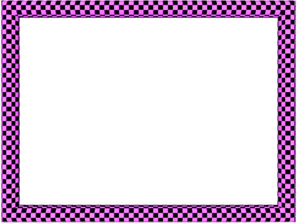 Funky Checker Border in Pink Black color, Rectangular perfect for Powerpoint