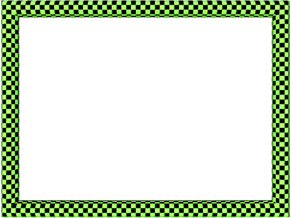 Funky Checker Border in Green Black color, Rectangular perfect for Powerpoint