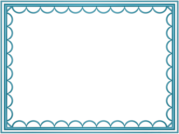 artistic loop Border in Light Blue color, Rectangular perfect for Powerpoint