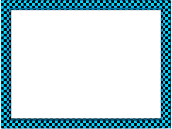 Funky Checker Border in Blue Black color, Rectangular perfect for Powerpoint