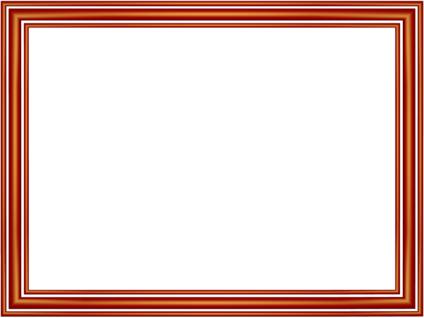 Elegant 3 Separate Bands Border in Red color, Rectangular perfect for Powerpoint
