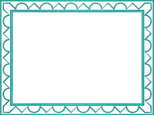 Artistic Loop Triangle Border in Aqua color, Rectangular perfect for Powerpoint