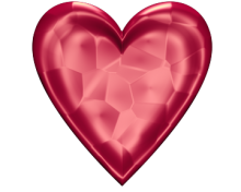 Subtle Pink Valentine Heart Clip Art with Glowing Texture