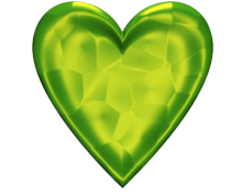Green Heart Clip Art With glowing Texture for Valentinesday