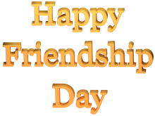 Happy Friendship Day Greeting Clip-art  - 3d Render / Transparent Background 