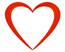 Red Love Heart Embossed Border - Valentine Clip-art