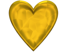 Yellow Heart Clip Art With glowing Texture for Valentinesday