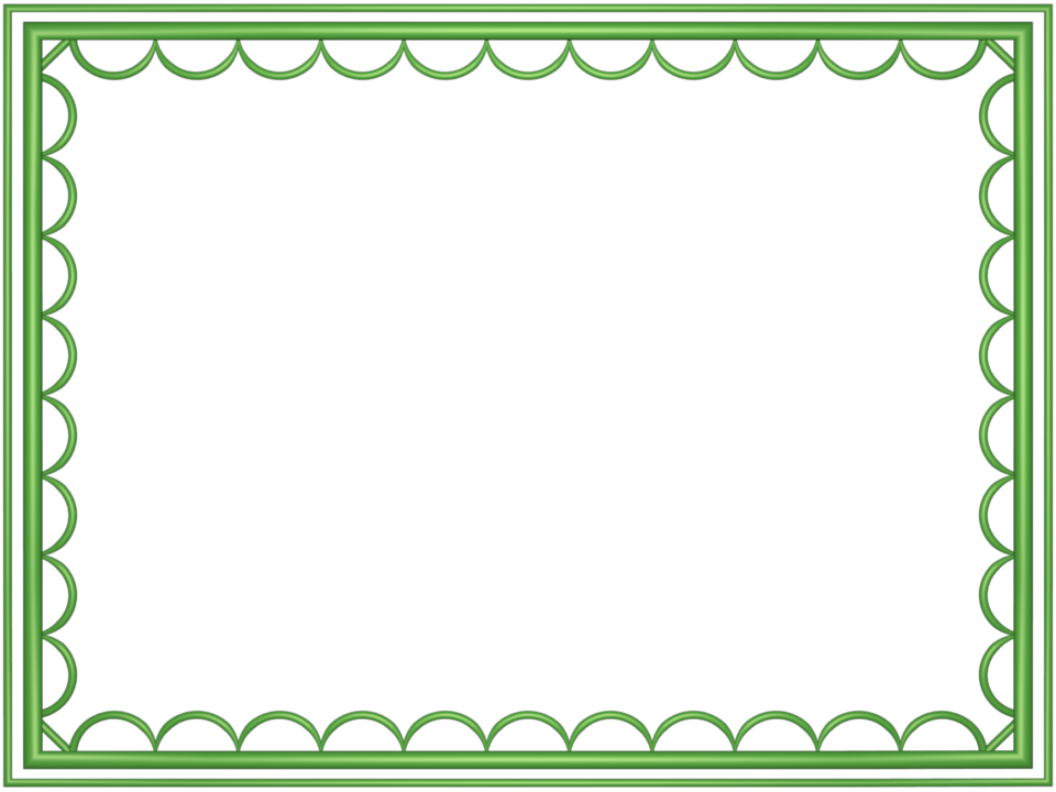 artistic loop Border in Light Green color, Rectangular perfect for Powerpoint
