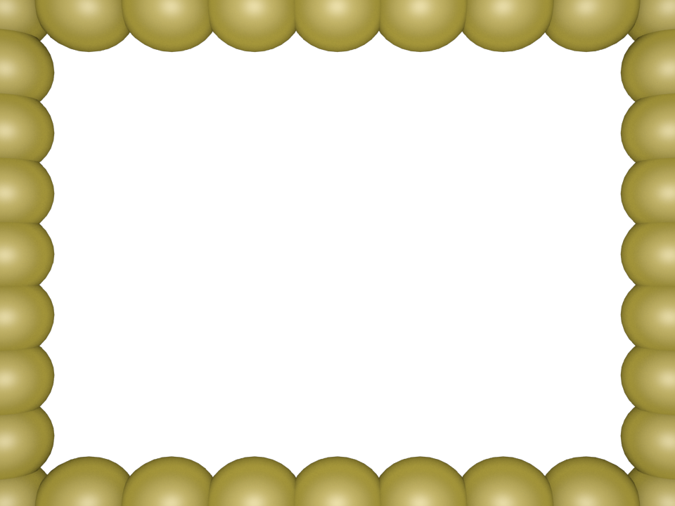 Bubbly Pearls Border in Light Yellow color, Rectangular perfect for Powerpoint