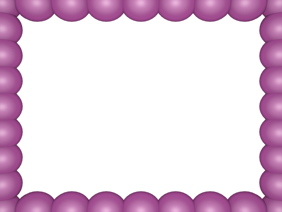 Bubbly Pearls Border in Pink Purple color, Rectangular perfect for Powerpoint