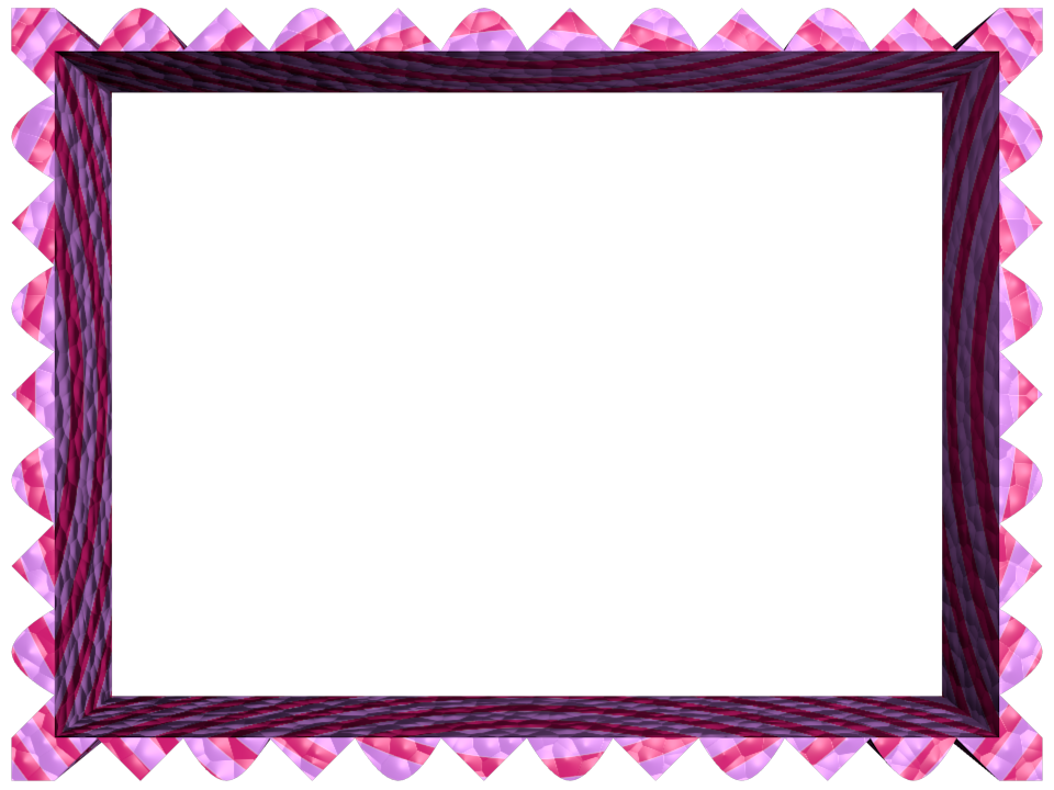 Fancy Loop Cut Border in Pink Purple color, Rectangular perfect for Powerpoint