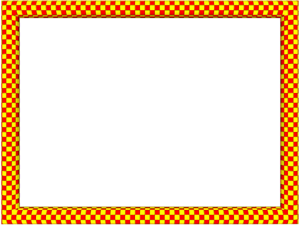 Funky Checker Border in Red Yellow color, Rectangular perfect for Powerpoint