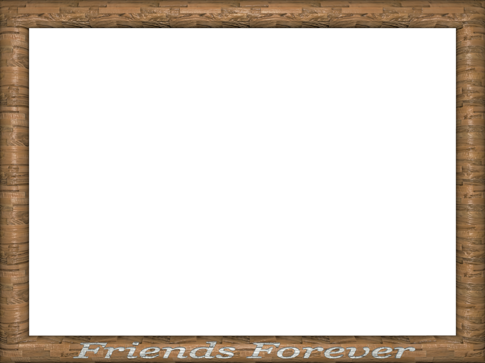 Wooden Friends Forever Encarved Rectangular Powerpoint Border