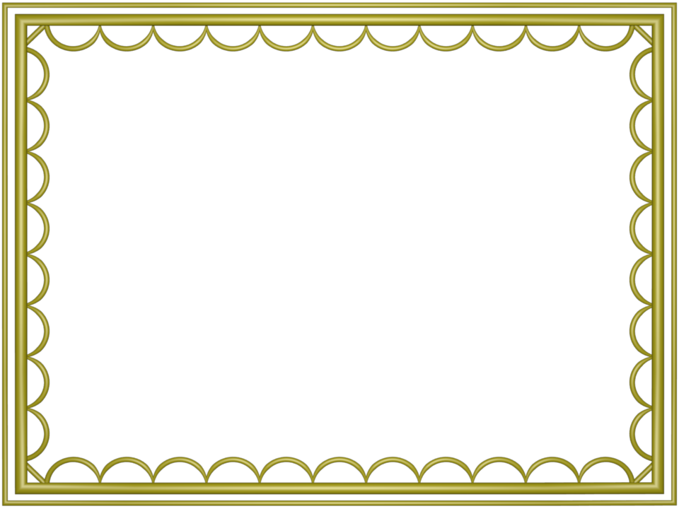 artistic loop Border in Yellow color, Rectangular perfect for Powerpoint